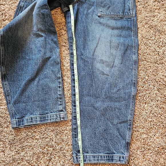 Pistola Barrel Leg Jeans Women 28 Blue High Rise Utility Denim Relaxed Fit - Picture 4 of 12